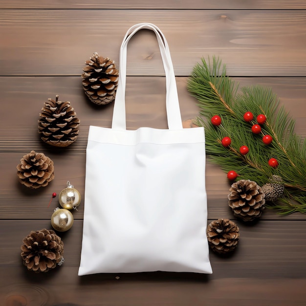 Christmas Tote Bag Mockup Tote Bag MockupCanvas Tote Bag MockDigital Mockup