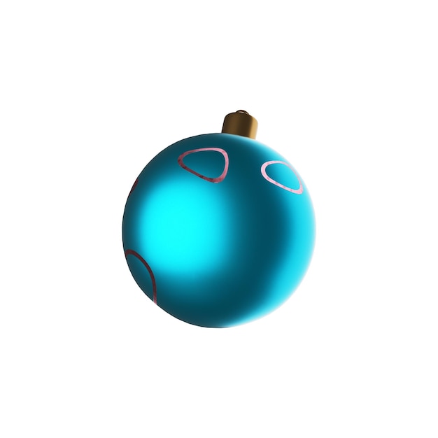 Christmas tree ball isolated on white background 3d illustration