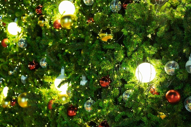 Christmas tree decoration background, x-mas celebrating