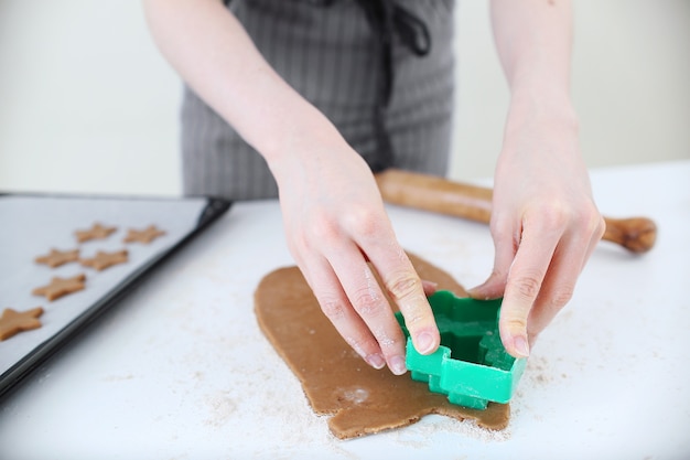 Christmas tree ginger cookies