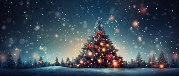 Christmas Tree Holiday Background