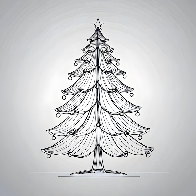 Photo christmas tree illustration