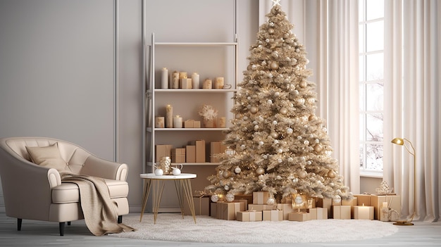 Christmas Tree Interior 3D Render