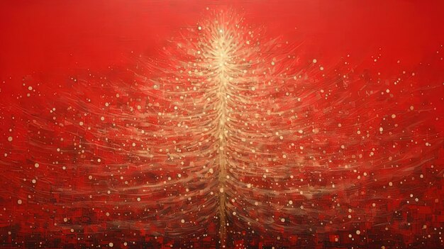 a christmas tree light shining with stars in the style of red