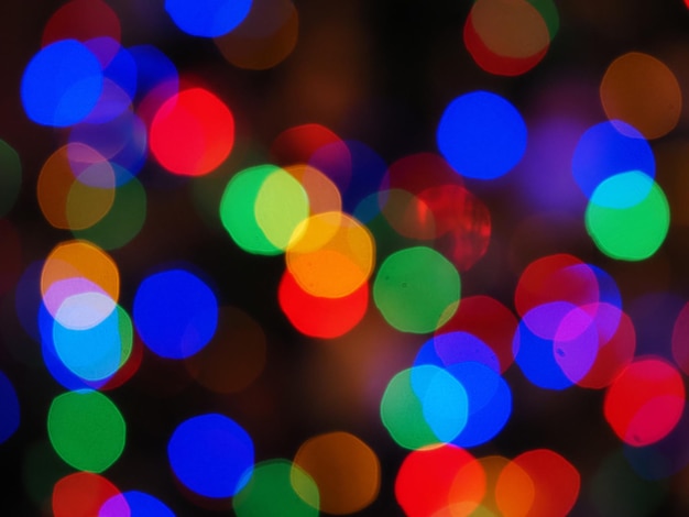 Christmas tree lights blur background