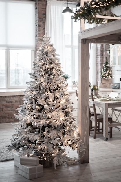 Christmas tree in living room