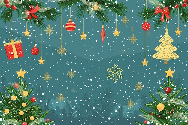 Christmas Tree Toppers christmas illustration background