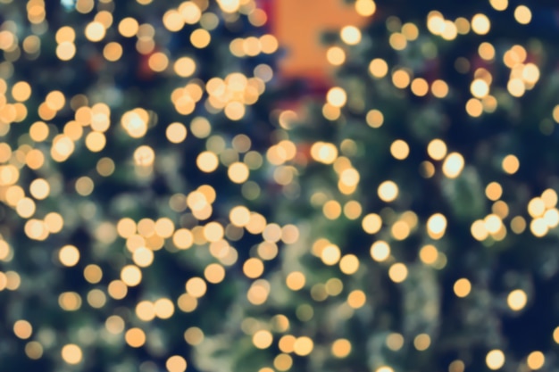 Christmas tree with Bokeh light background