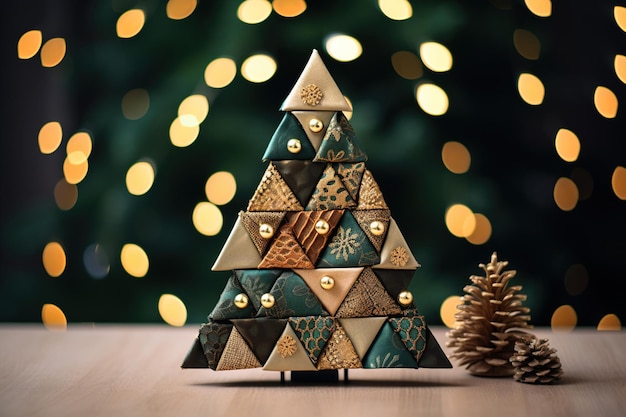 Christmas tree with Golder patchwork