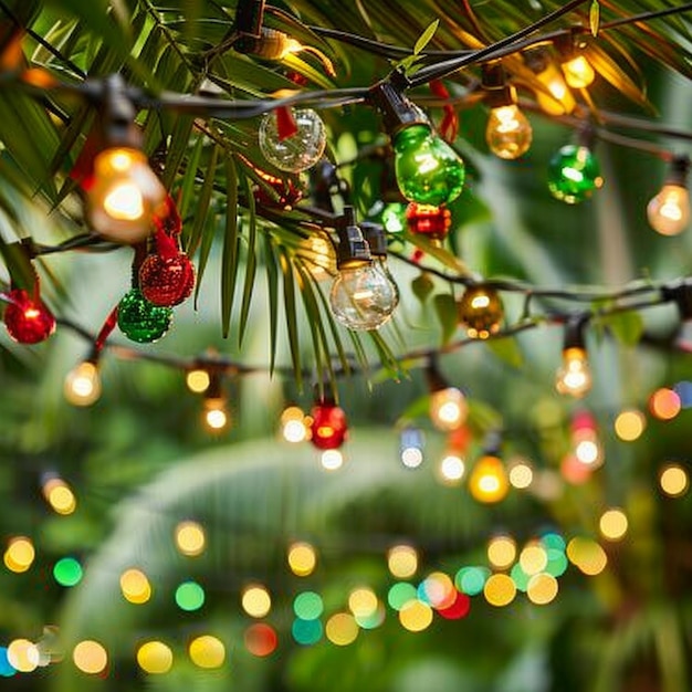 a christmas tree with lights and a christmas tree with lights around it