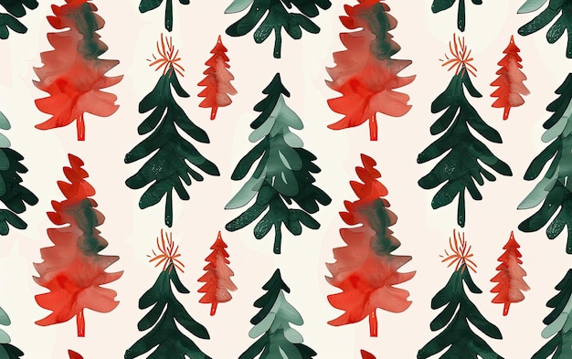 a christmas tree with a red and green leaves