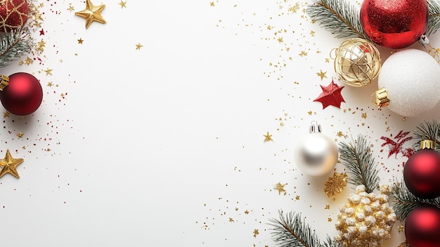 a christmas tree with a white background with gold stars and a red star