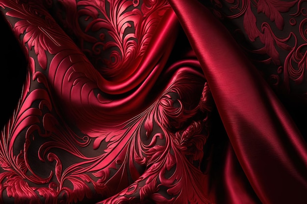 Christmas velvet red satin farbic textile