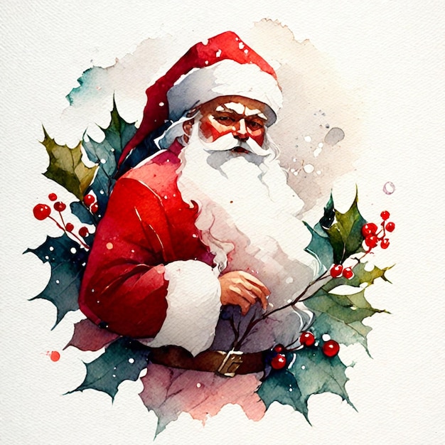 Christmas watercolor Generative AI