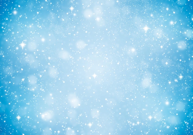 Christmas winter blue background.