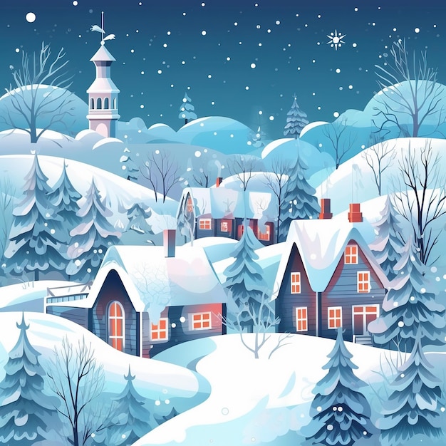 christmas winter landscape