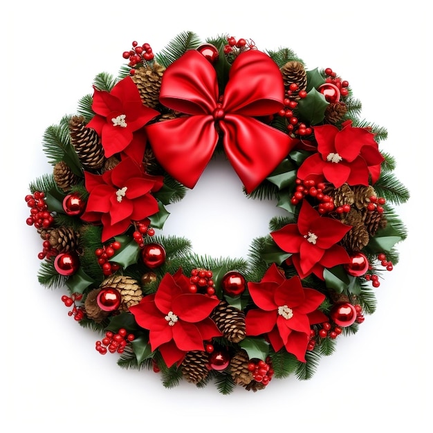 Christmas Wreath Created with Generative AI technology