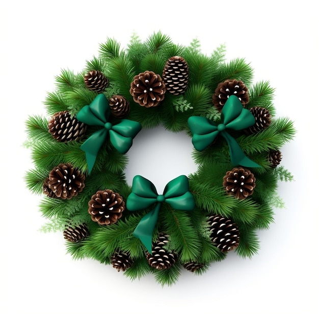 Christmas Wreath Created with Generative AI technology