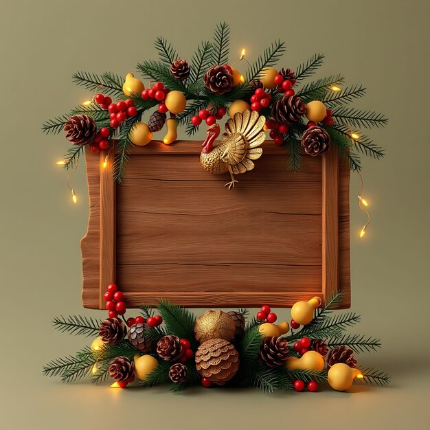 a christmas wreath with a wooden sign that says christmas on it