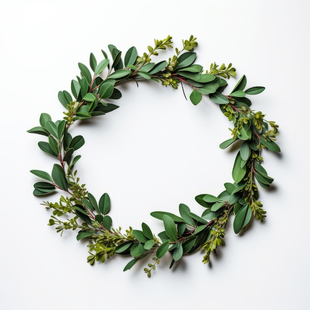 Photo christmas wreaths in the style of minimalistic