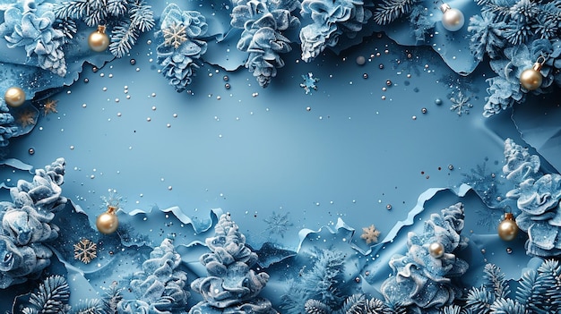 Christmass Background Baby Blue Torn