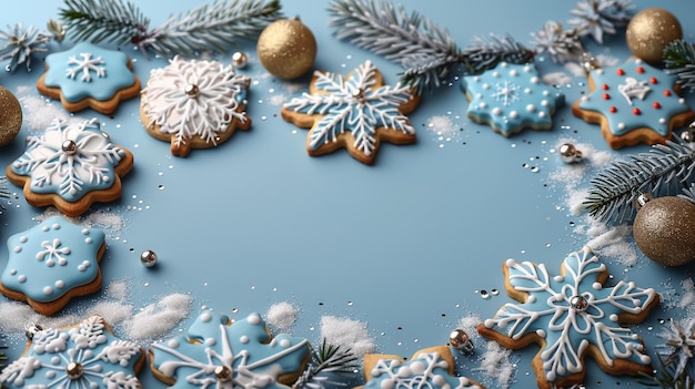 Christmass Background Baby Blue