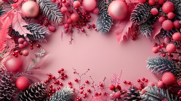 Christmass Background Blush Pink Beaded