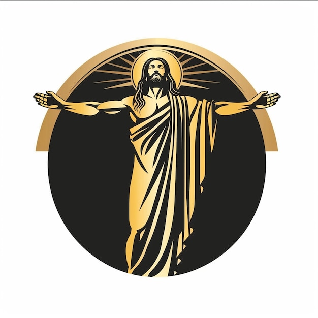 Photo christus rei to dolok oan vector logo