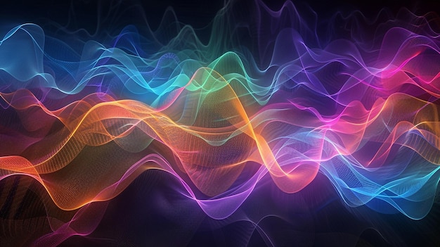 Chromatic waves evoking the excitement of new frontiers in science