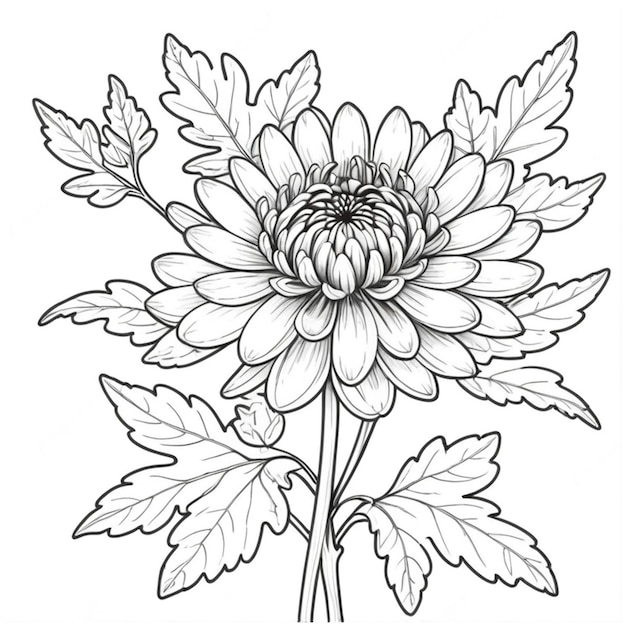 Photo chrysanthemum coloring pages