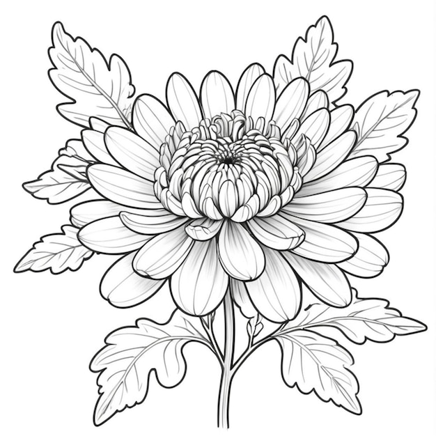 Photo chrysanthemum coloring pages