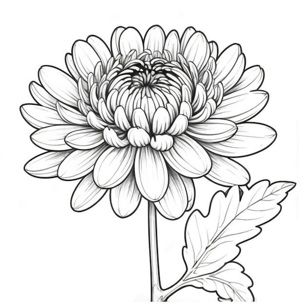 Photo chrysanthemum coloring pages