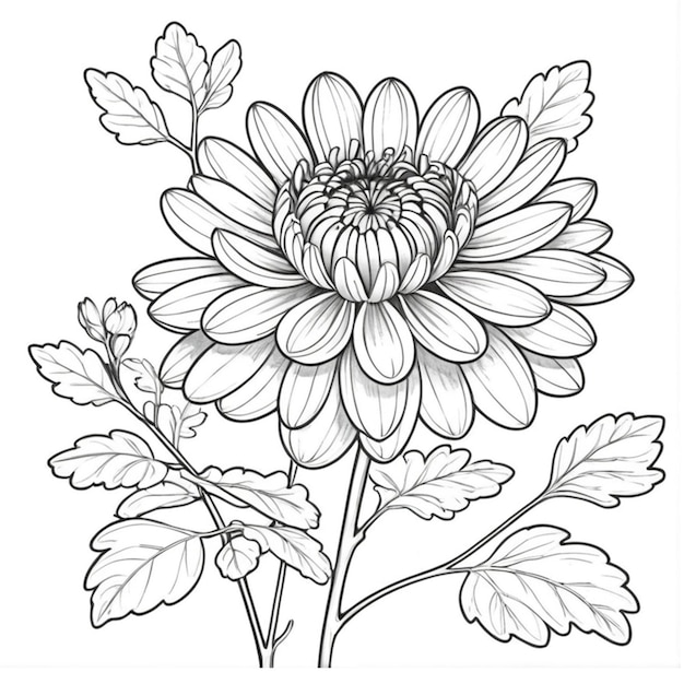 Photo chrysanthemum coloring pages