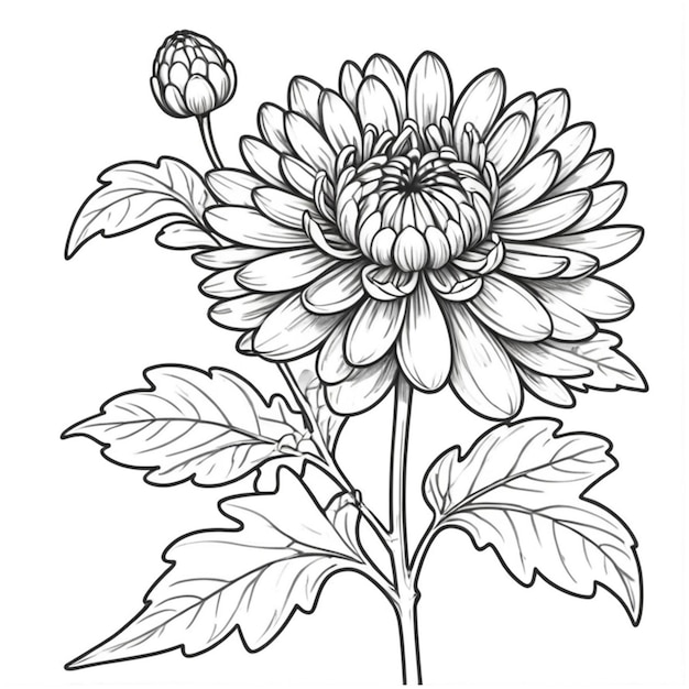 Photo chrysanthemum coloring pages