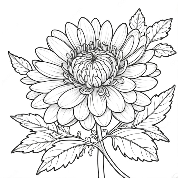 Photo chrysanthemum coloring pages