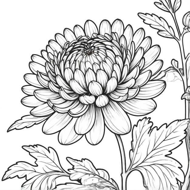 Photo chrysanthemum coloring pages