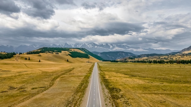 Chuisky tract The most beautiful road in Russia AmazingÂ view beautiful sky Altai Mountains