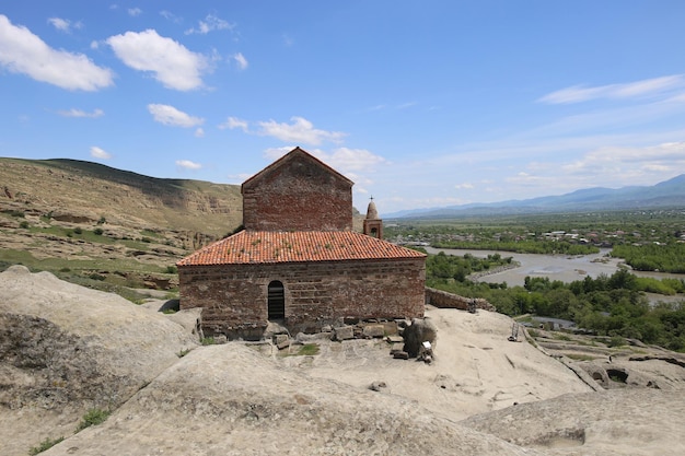 church in ancient cave town Uplistsikhe Gori Georgia