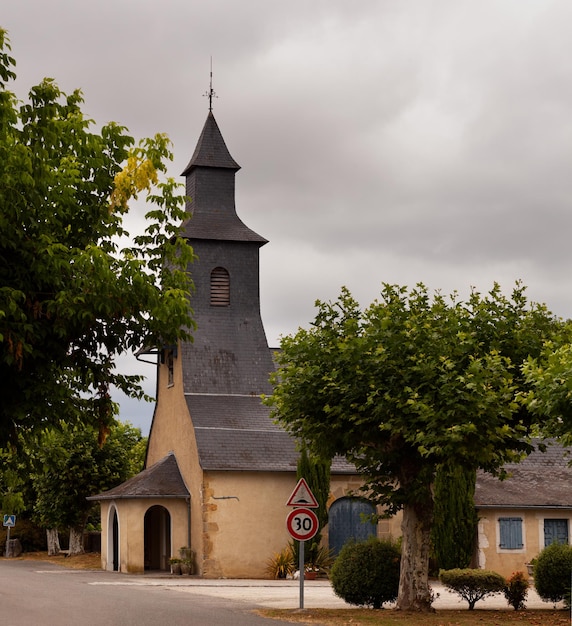 Church of NotreDame de Geusd'Arzacq located in PyreneesAtlantiques in France