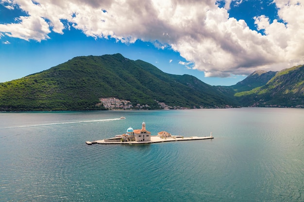 Church of Our Lady of the Rocks on the island near Perast, Montenegro