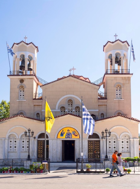 Church of Saint John Russian on Greek island is a popular place of religious pilgrimage in Greece