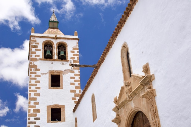 Church of Santa Maria de Betancuria, Betancuria, Fuerteventura against the blue sky