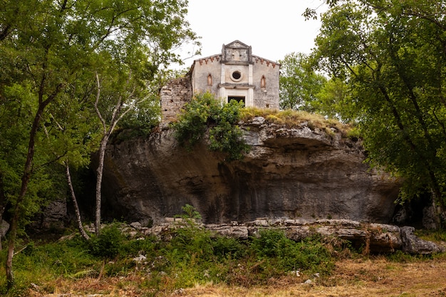 Church of St. Peter on the peak  in Bale, Valle Istria, Croatia