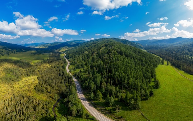 Chuysky trakt road in the Altai mountains.