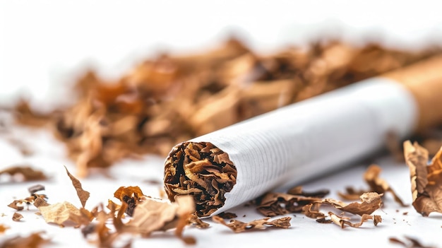 The cigarette isolated on a white background