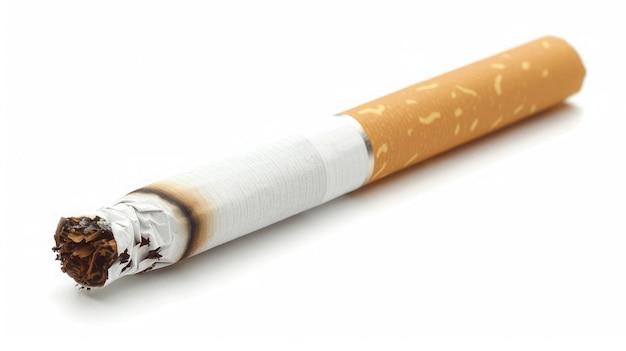 The cigarette isolated on a white background