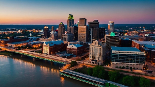 Photo cincinnati city skyline