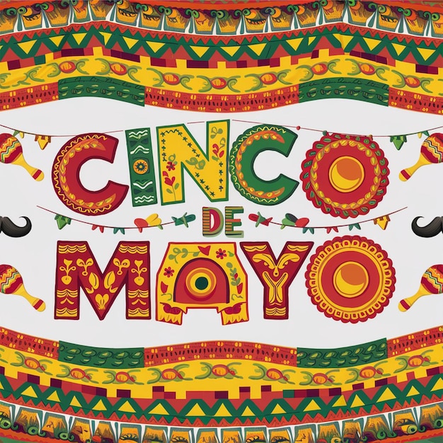 Cinco de mayo background Mexican Heritage Festival Banner