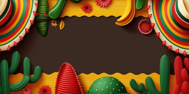 cinco de mayo background with copy space