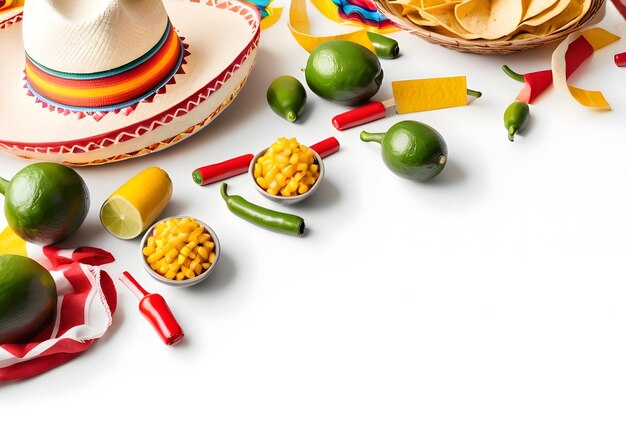 Cinco de Mayo concept on white background